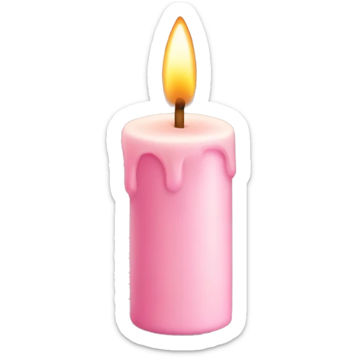 light pink candle  sticker