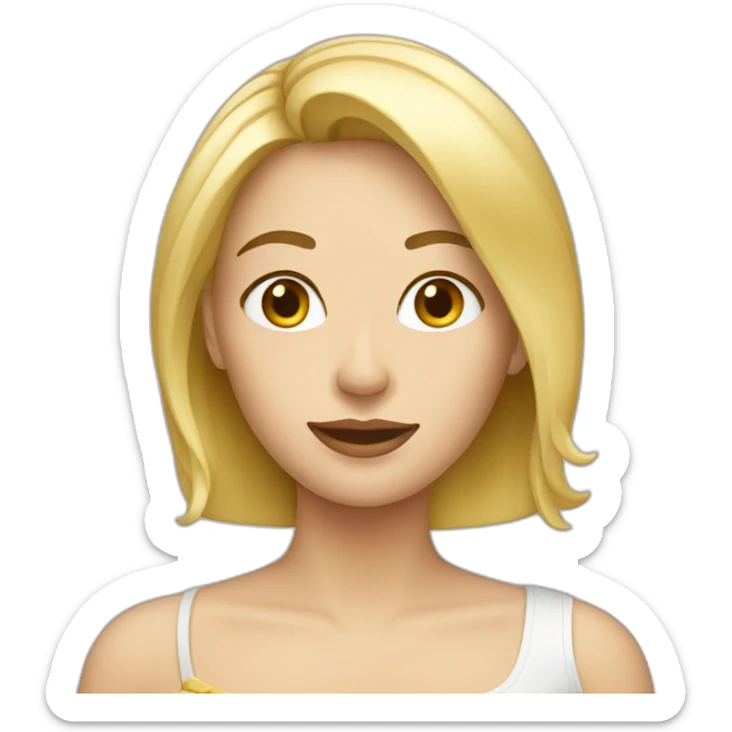 French blond woman sticker