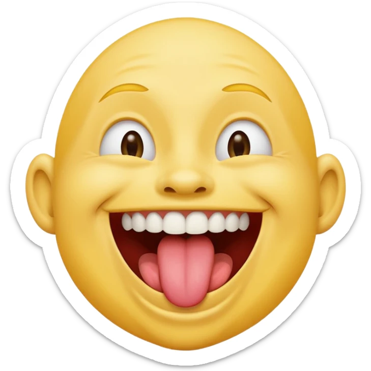 aku mau emoji orang ketawa sambil menjulurkan lidah sticker