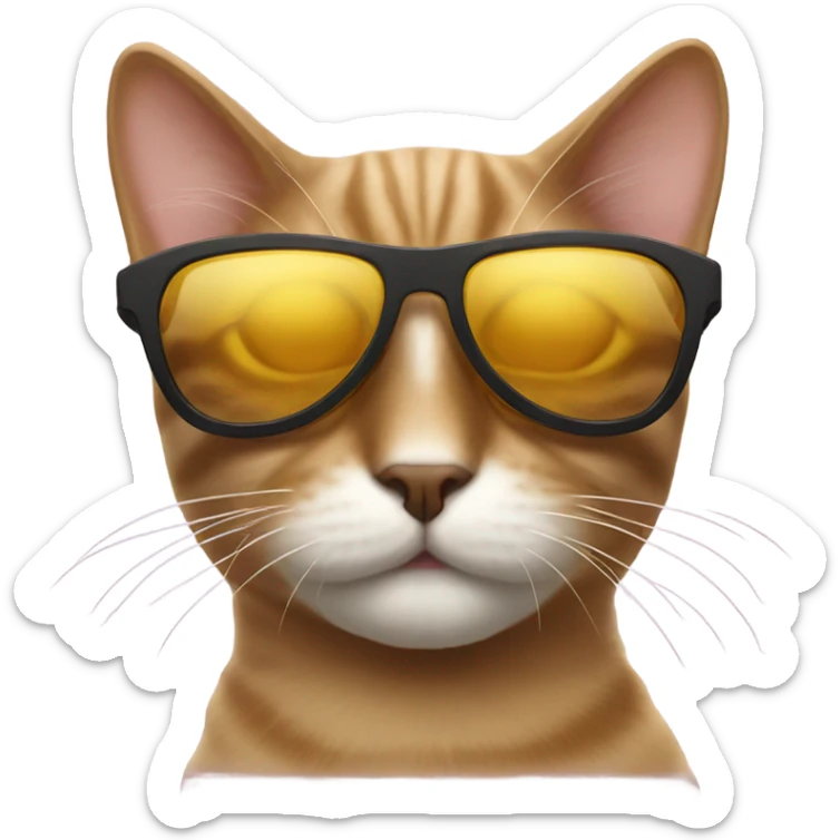 Cat with sunglasses sticker