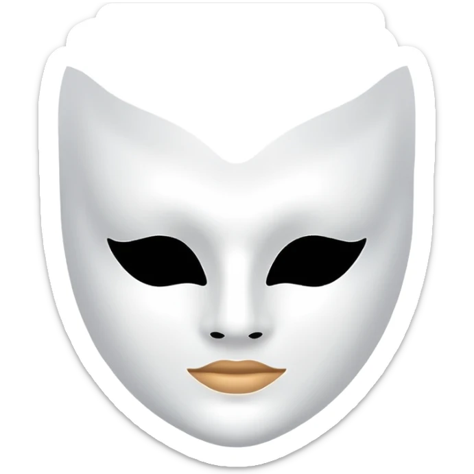 a sheet of white mask pack for face skincare beauty, except on the face, just only product sticker