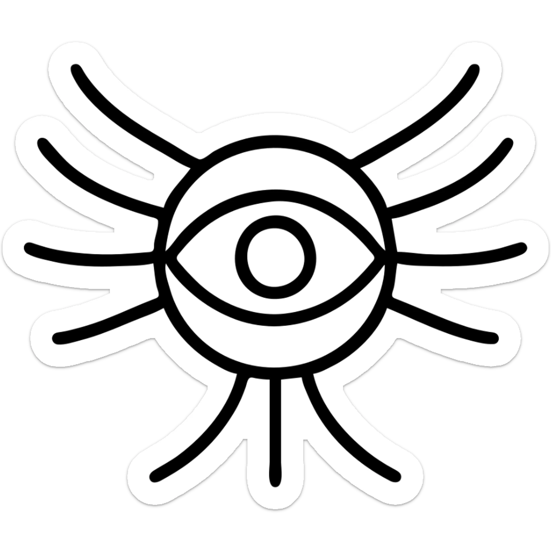 the Eye of Magnus symbol from the Thousand Sons traitor legion Warhammer 40,000, detailed, iconic emblem, 64x64 sticker