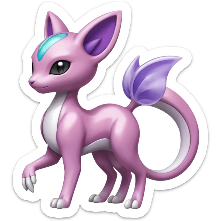 Meloetta-Mewtwo-Delcatty-Palkia-Pokémon-Fakémon-fusion-hybrid-creature sticker
