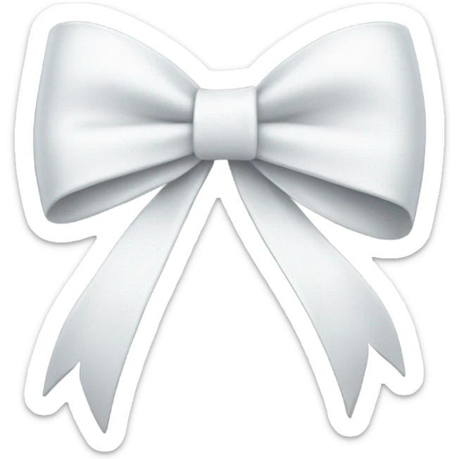 White bow sticker