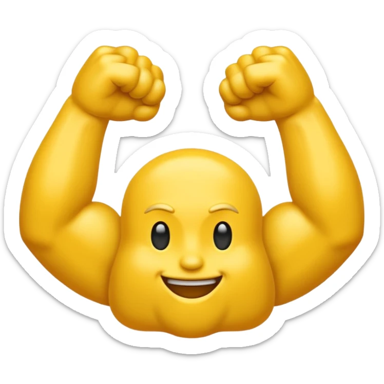 Give me a simple Big Back Emoji, on the style as normal iPhone Bicep emoji, yellow. sticker