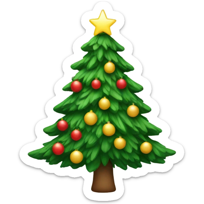 Christmas tree sticker
