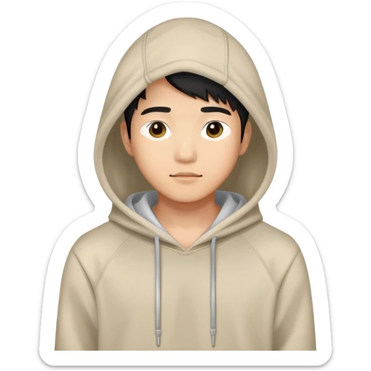 im a asian male, don't wear classes, always wear a hoodie. im 20 years old sticker