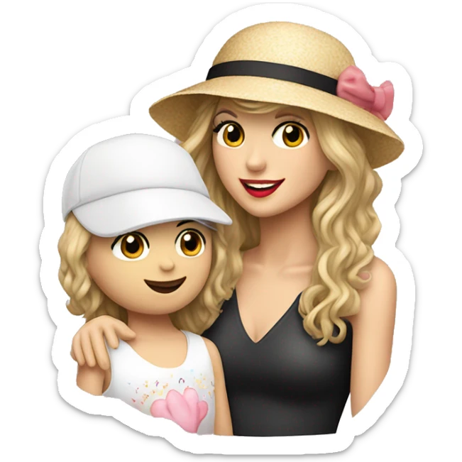 Taylor Swift giving a little girl with cancer the 22 hat at the eras tour sticker