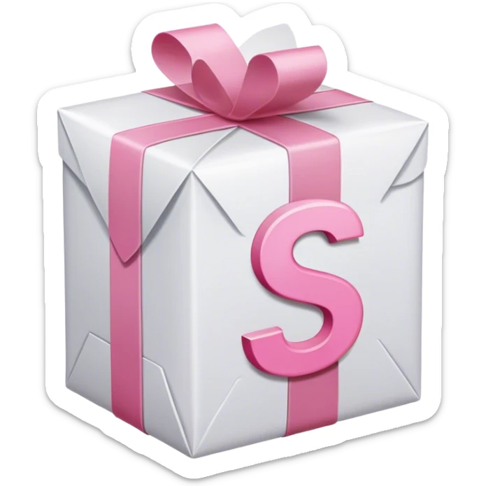 Opakowanie w białym kolorze z różową literką “S” na środku, w środku opakowania peeling w kolorze jasnego brązu  sticker