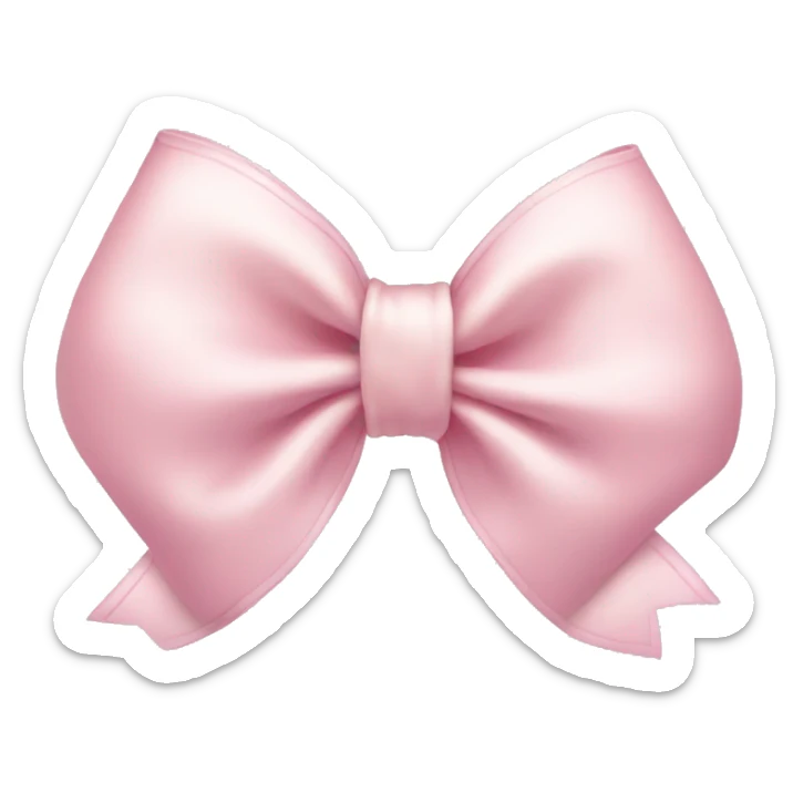 Light pink bow sticker