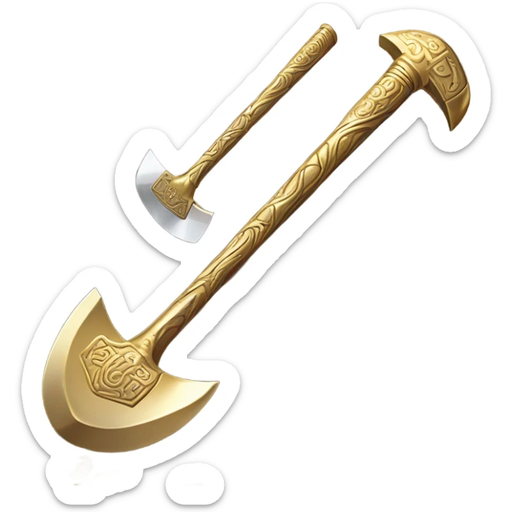 Gold Axe sticker