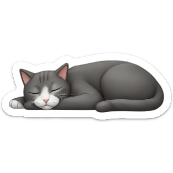 sleeping cat sticker