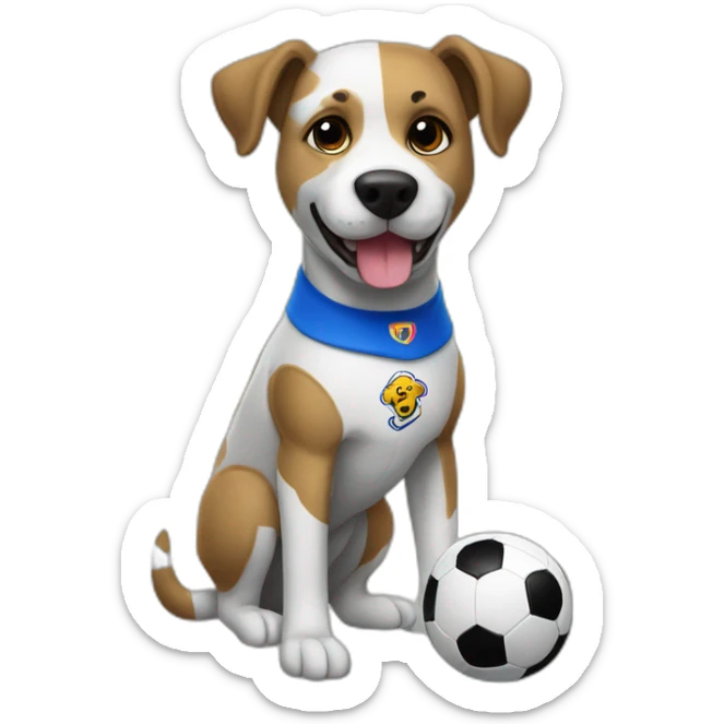 Mascota cybor perrito jugadora de football FcMobile sticker