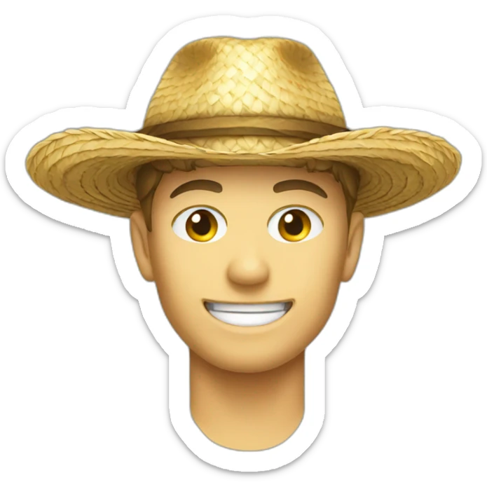 straw hat sticker