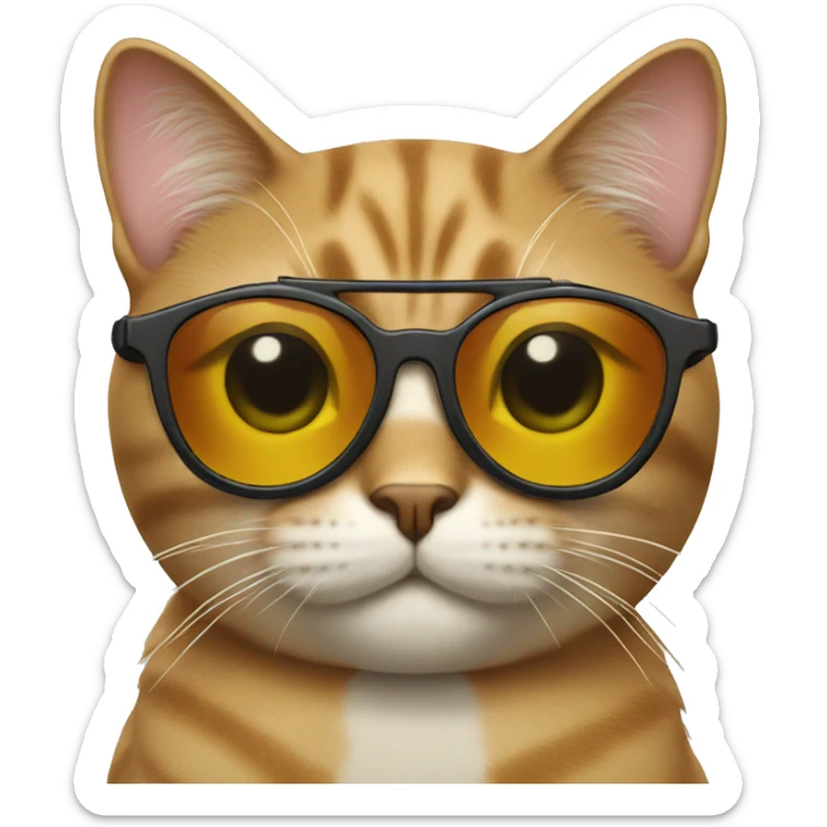 Cat with sunglasses sticker