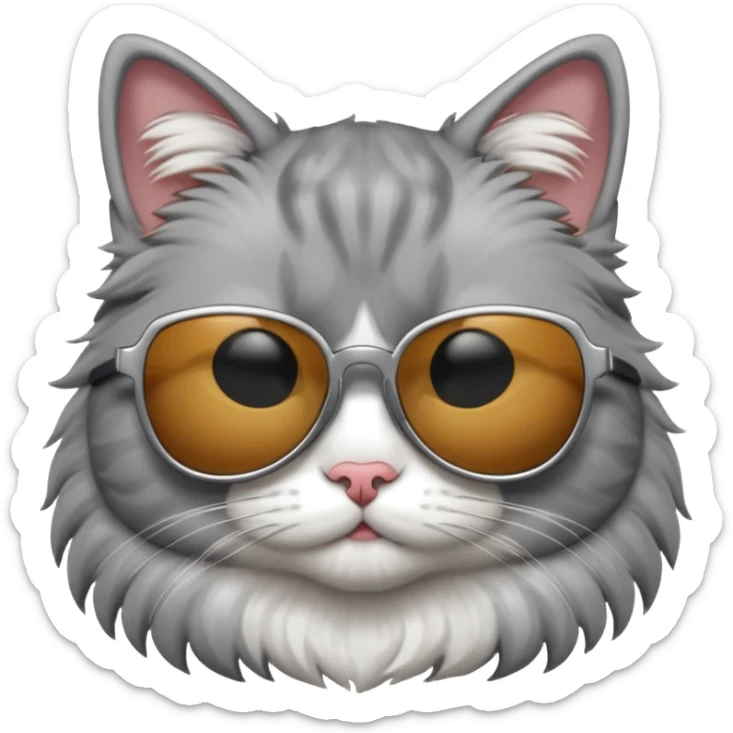 Cat with sunglasses sticker