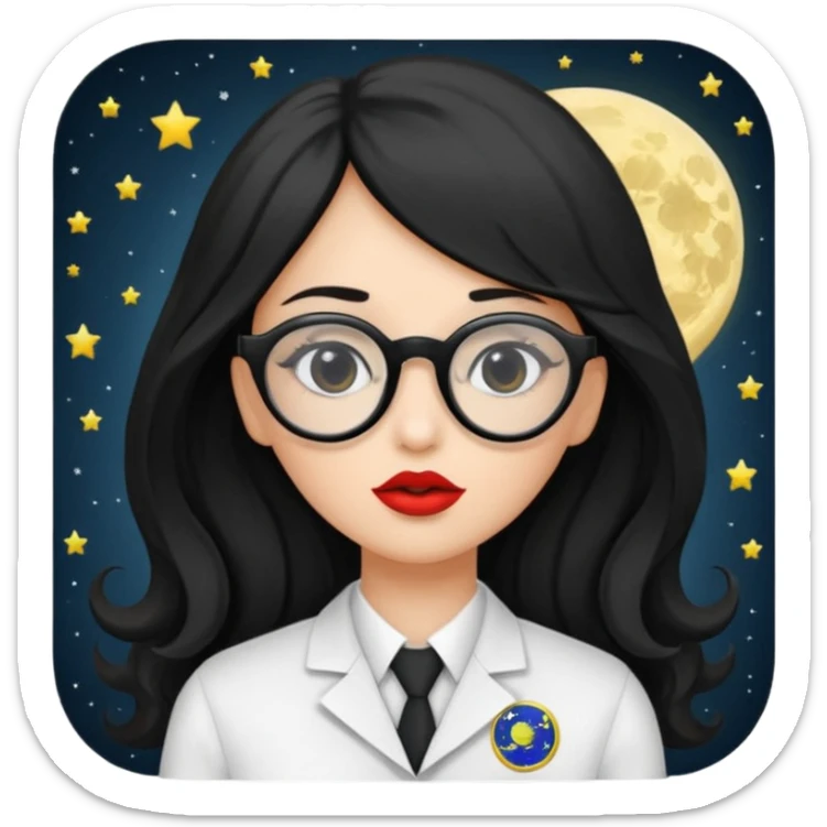 Genera emogis de 4 cuatro enfermeras de cabello negro largo, entre ellas que una tenga lentes y otra un lunar encima de los labios sticker