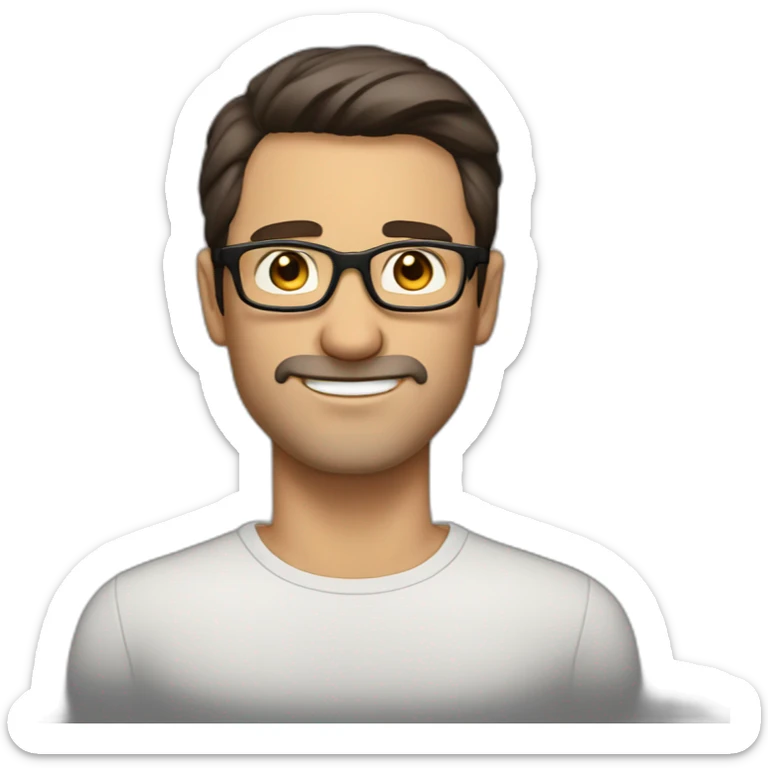 Sexy-Caucasian-Dad-dark-brown-hair-dark-brown-eyes-glasses-straight-nose sticker