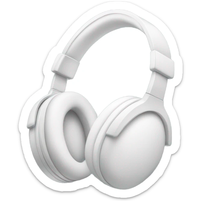 White headphones  sticker