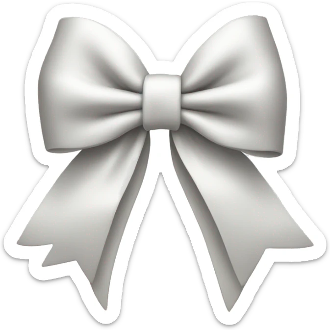 white bow sticker