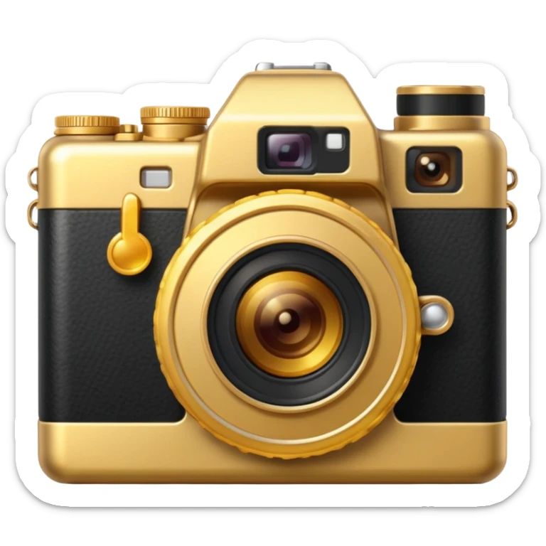 a premium to quality made of gold photocamera sticker