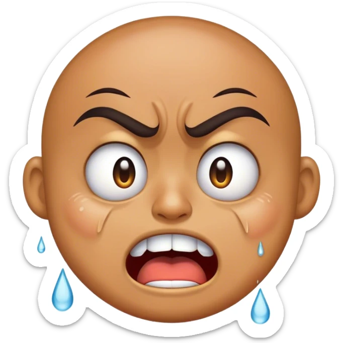 combine the angry emoji with the silly emoji and the laughing crying emoji sticker