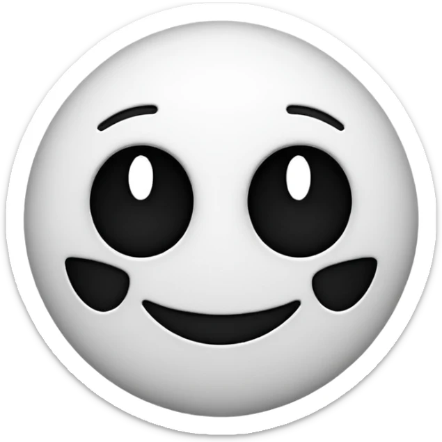 Hazme el emoji del mundo pero en blanco y negro sticker