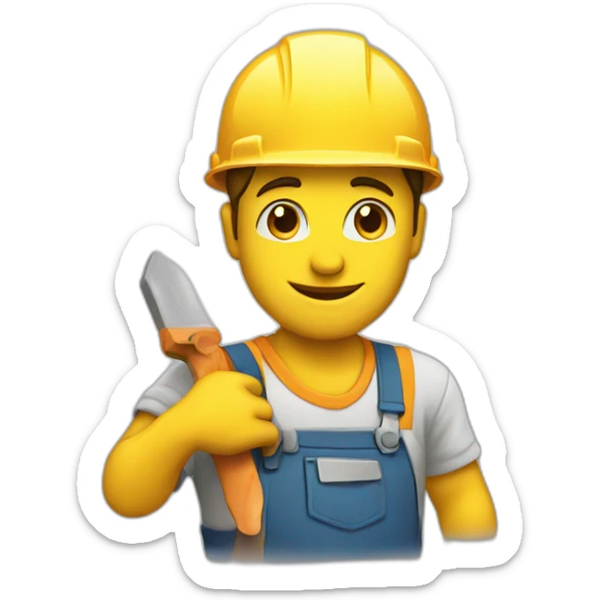 builder shows heart sticker