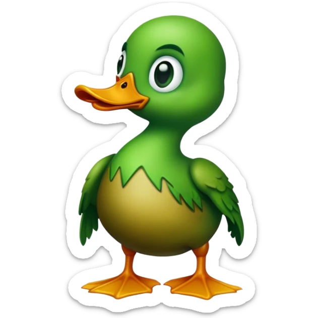 Duck zombie sticker