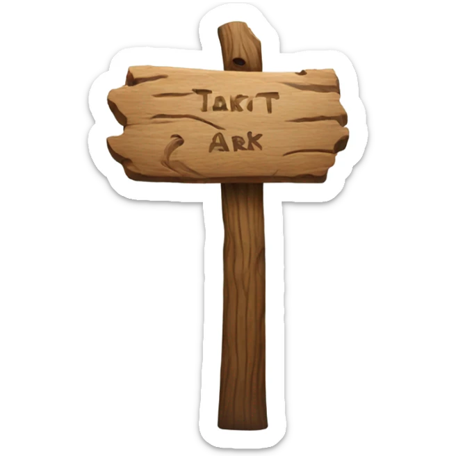 wooden natural park sign sticker