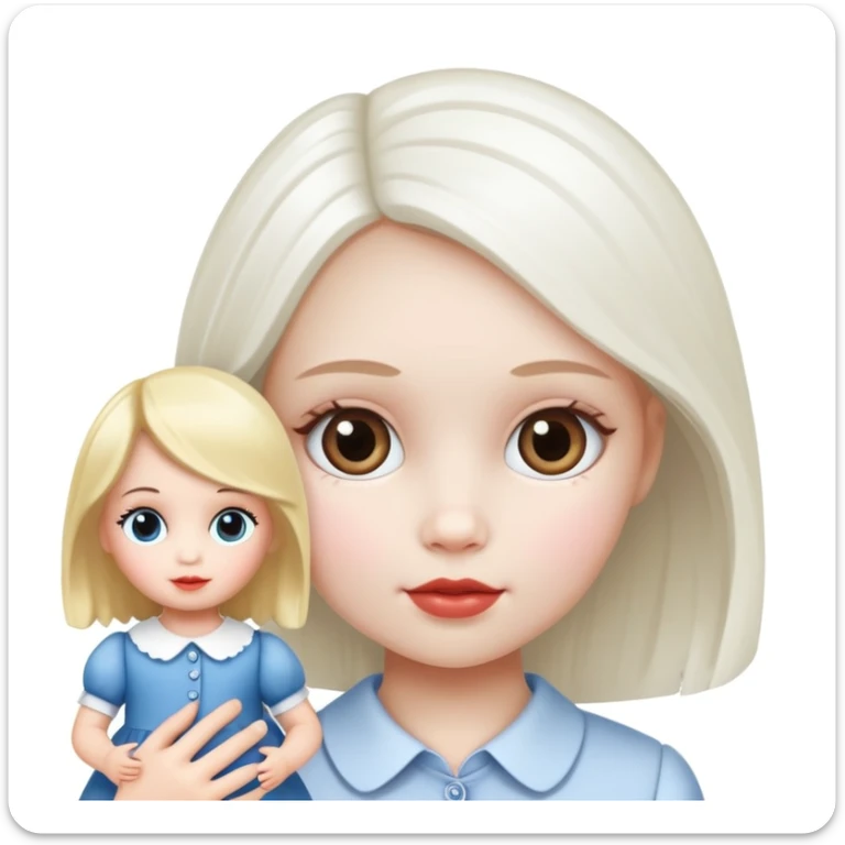 a little girl business analytic with white doll fave from london sticker