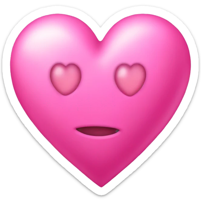 Pink heart sticker