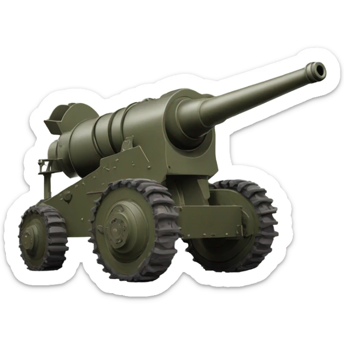 203 mm howitzer M1931 (B-4) (ww2 era russian artillery howitzer) pointing to the sky sticker