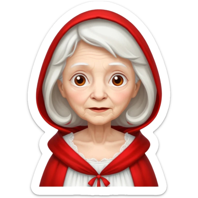 The Grandmother in the fairy tale Little Red Riding Hood sticker