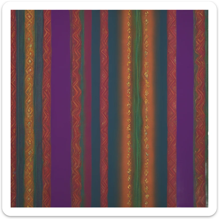 Vibrant coloured traditional lungi, displayed as if being worn, tied at the waist, with realistic folds and drapes sticker