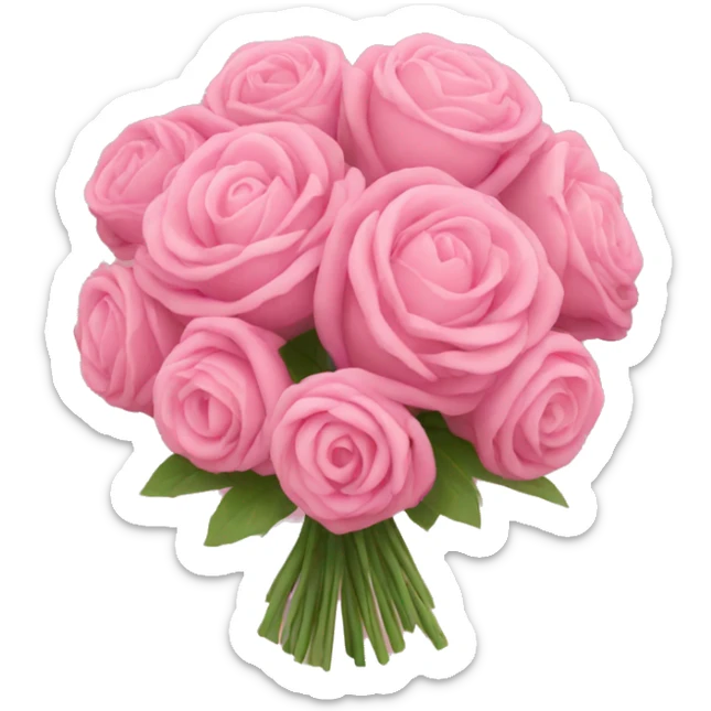pink bouquet sticker