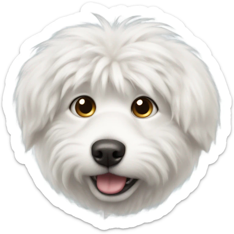 Fluffy White dog sticker