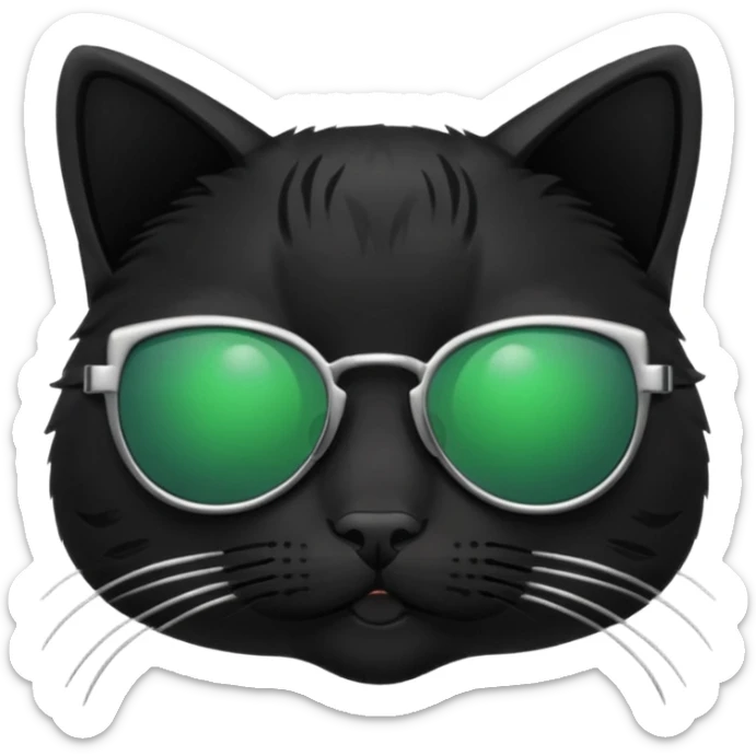 Cat with sunglasses sticker