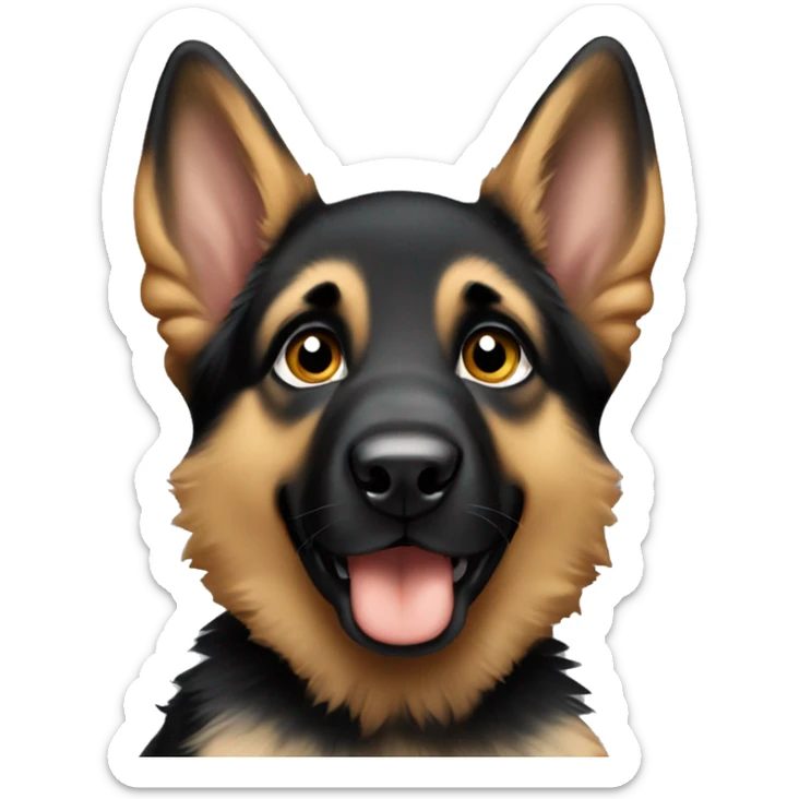 German shepherd puppy sticker