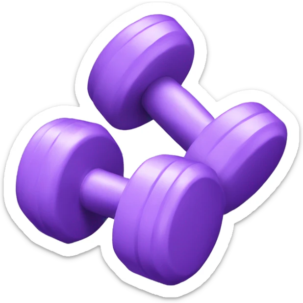 light purple dumbbell sticker