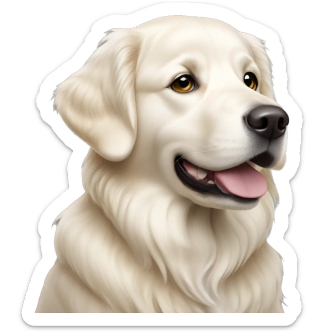 White Golden retriever sticker