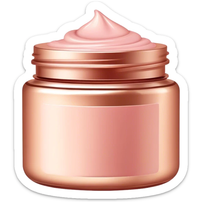 Rose gold face cream sticker