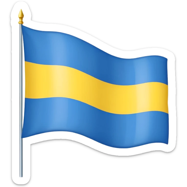 Uma bandeira de país tipo da Ucrânia mais em vez da cor azul vc coloca a cor preta onde fica o azul preto sem o azul sticker