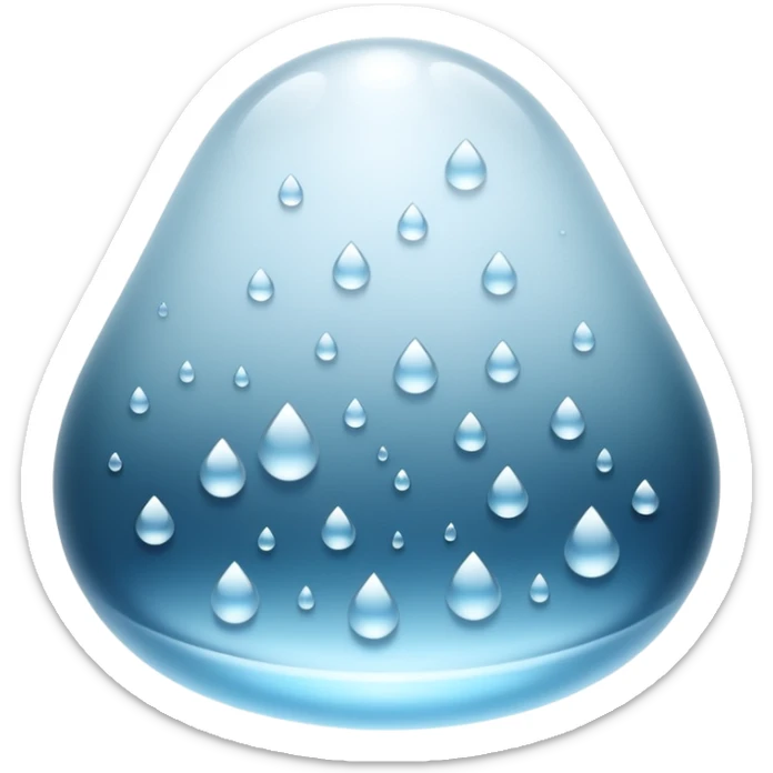 a close-up of a glass surface covered with small water droplets and light fog, as if from steam or humidity — some droplets sliding down slowly — soft reflections and blurred transparency give a realistic misty look — clean, glossy design with gentle lighting sticker