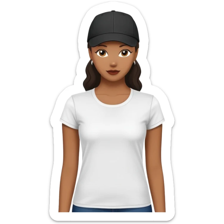 black women's t-shirt with round neck and short cap sleeves, fitted feminine cut, only the garment, isolated on white background, no model sticker
