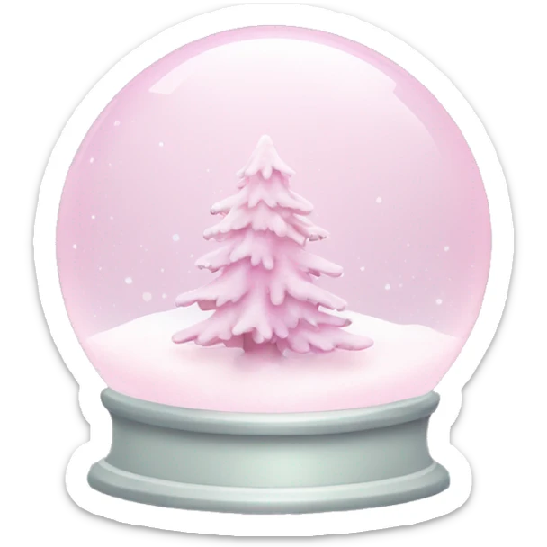 Pastel pink snow globe sticker