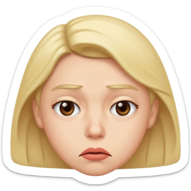 🤨 fazendo um biquinho pra baixo sticker