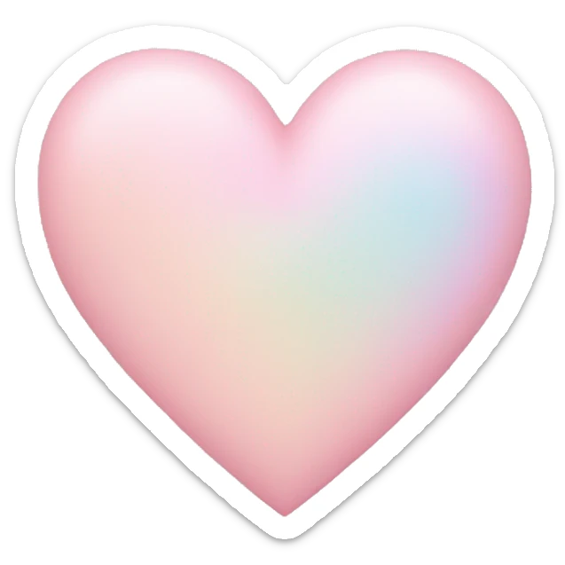 Pastel heart sticker