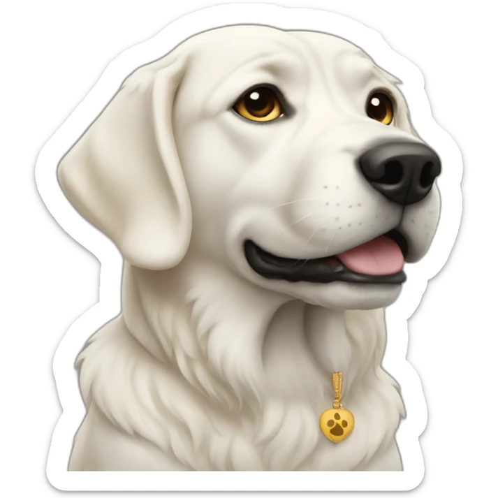 dog praying sticker
