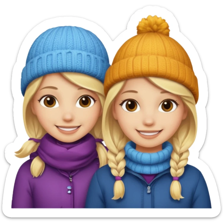 i want an emoji with 2 blonde girls like the movie "the holiday" They are not touching each other sticker